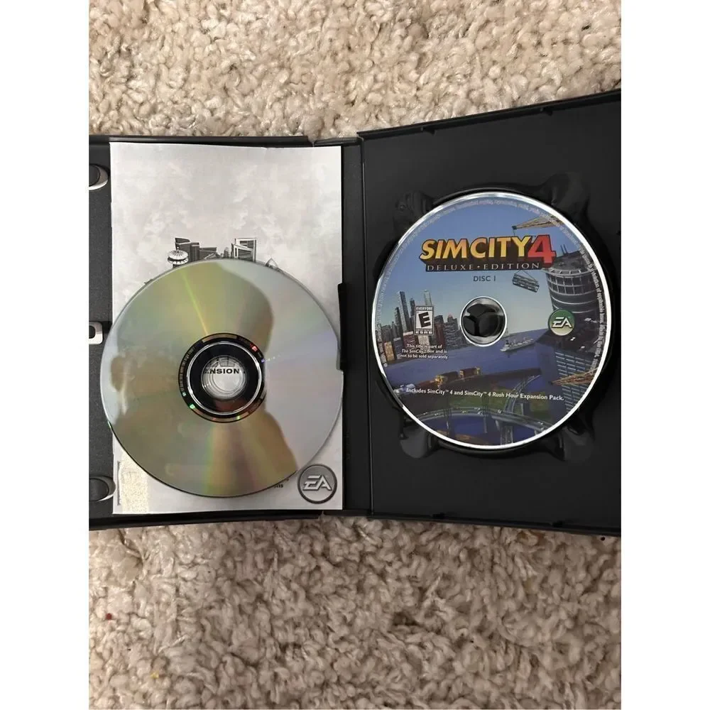 Nice 2008 The SimCity Box - PC - 4 Disk Set Used Condition